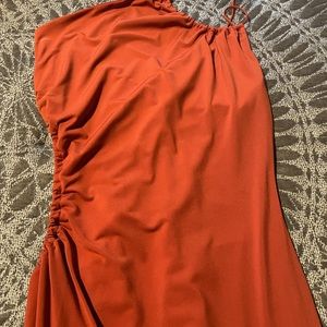 Dynamite Cut-Out Dress, One Shoulder, Slimming fit.